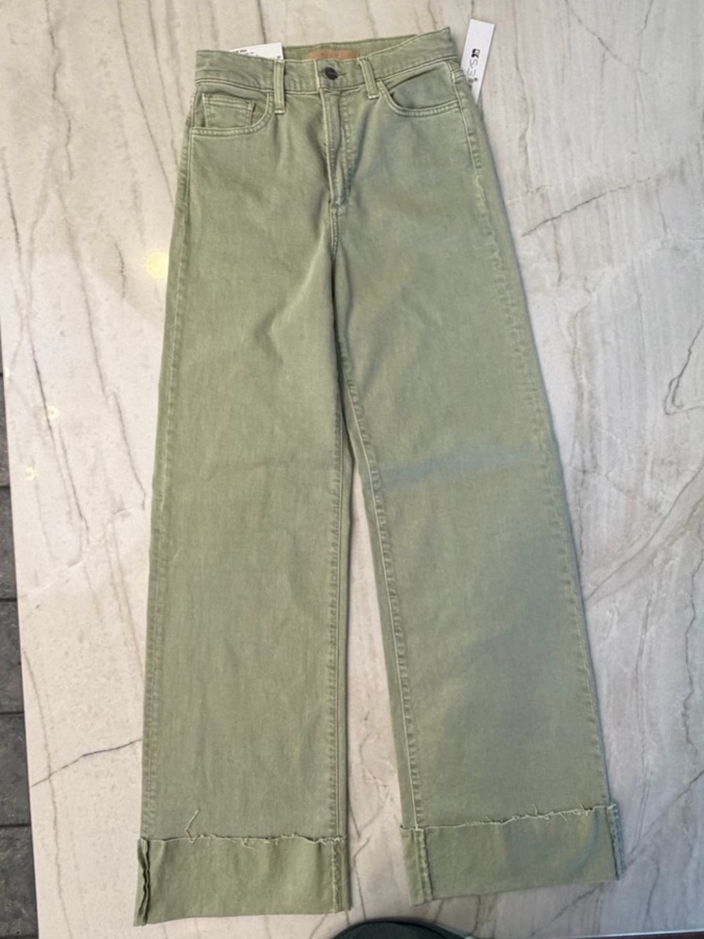 Joe's Jeans The Mia High Rise Wide Leg Jeans in Green Waist 25 - Picture 2 of 8
